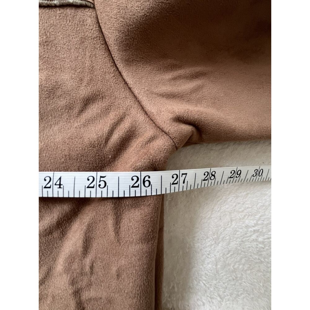 Tommy Hilfiger Men’s XXL Tan Brown Faux Suede Sherpa Lined Jacket - Picture 5 of 8